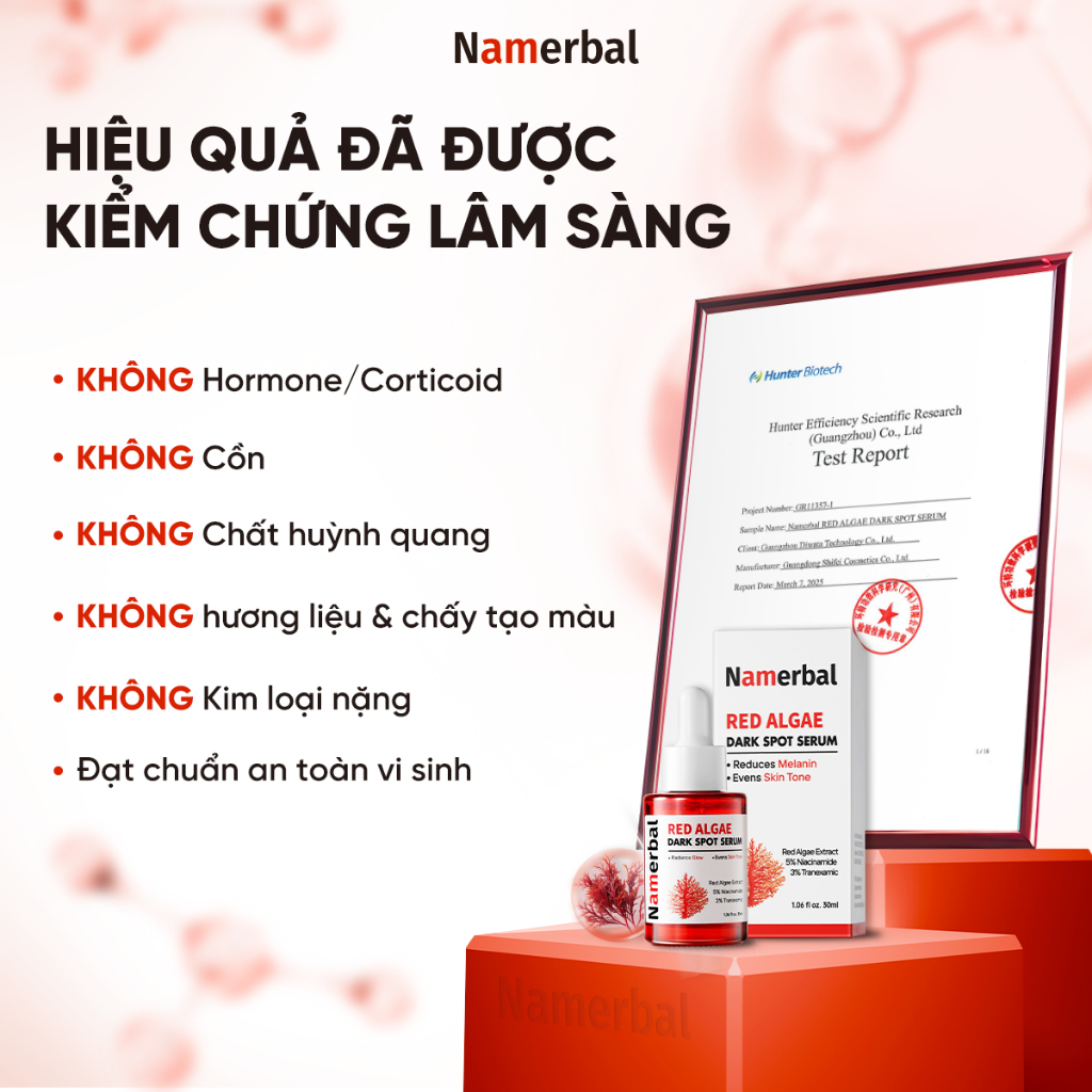 [LIVE] Serum Tảo Đỏ Namerbal Giúp Làm Sáng Da Và Làm Mờ Sẹo Mụn Astaxanthin + Niacinamide 5% + Axit Tranexamic 3% 30ml | BigBuy360 - bigbuy360.vn
