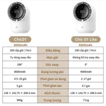 Aecooly Chic 01 Lite quạt turbo Table Fan 100 Speeds Quạt mini Màn Hình led sạc vỏ bảo vệ LED Màn Hình quạt mini cầm tay — ảnh 4