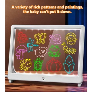 Trẻ em phát sáng bảng vẽ tranh graffiti kính cường lực sao chép bảng đồ chơi tương tác DIY