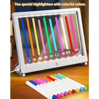 Trẻ em phát sáng bảng vẽ tranh graffiti kính cường lực sao chép bảng đồ chơi tương tác DIY