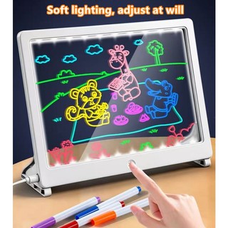 Trẻ em phát sáng bảng vẽ tranh graffiti kính cường lực sao chép bảng đồ chơi tương tác DIY