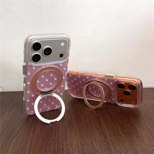 IPhone 17 Pro Max Giá đỡ tích hợp trong họa tiết ngôi sao mạ vàng Chất liệu TPU IMD craft Vỏ điện thoại in hai lớp