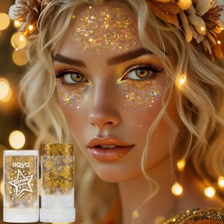 [Tùy chọn 6 màu] RQVQ Body Shimmer Highlighter Stick Chống thấm nước lâu trôi Trang điểm sân khấu lễ hội Long lanh Stick