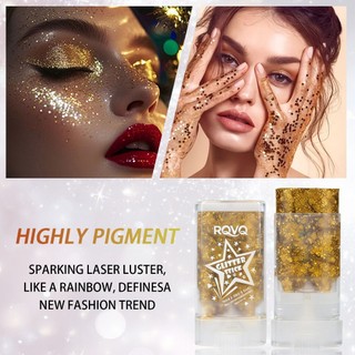 [Tùy chọn 6 màu] RQVQ Body Shimmer Highlighter Stick Chống thấm nước lâu trôi Trang điểm sân khấu lễ hội Long lanh Stick