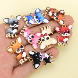 10 Chiếc Sáng Tạo Nhiều Màu Sắc In Hình Bùa Chihuahua, Vòng Cổ Độc Đáo Vòng Cổ Bông Tai Móc Khóa Cổ Chó DIY Dễ Thương Chó Con Mặt Dây Chuyền - Tấm Cửa Và Đồ Trang Trí Cửa Hàng Thú Cưng