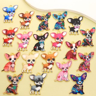 10 Chiếc Sáng Tạo Nhiều Màu Sắc In Hình Bùa Chihuahua, Vòng Cổ Độc Đáo Vòng Cổ Bông Tai Móc Khóa Cổ Chó DIY Dễ Thương Chó Con Mặt Dây Chuyền - Tấm Cửa Và Đồ Trang Trí Cửa Hàng Thú Cưng