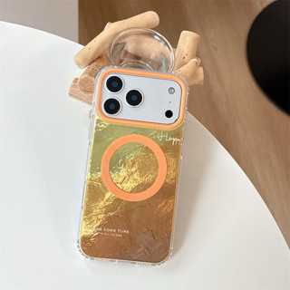 Ốp điện thoại cứng từ tính không dây cho iPhone 17 16 15 14 Pro Max Happy Smile