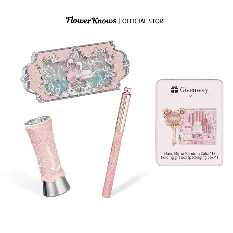 Set Mỹ Phẩm Flower Knows Swan Ballet / Bunny Garden – Son Môi & Bảng Phấn Mắt — ảnh 1