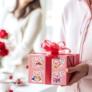 Bộ 50 Ngộ nghĩnh Lợn Hồng MEME Miếng Dán Đồ Chơi Trẻ Em DIY Điện Thoại Hành Lý Tủ Lạnh Notebook Guitar Miếng Dán