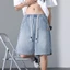 Quần Short Nam Denim Dáng Rộng Thoải Mái, Mỏng Nhẹ Mát Mẻ, Thời Trang Mùa Hè, Vải Lạnh Mềm Mại, Độ Co Giãn Cao