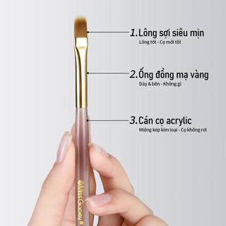 Cọ Vẽ Móng Tay Rộng Đàn Hồi Mềm Mại - Lông Cọ Mềm Không Rụng, Không Để Lại Vết Cọ, Dễ Tạo Hiệu Ứng Chuyển Màu & Ombre, Thiết Kế Thân Thiện Với Người Dùng Cho Móng Hoàn Hảo