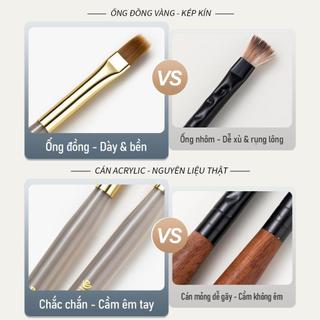 Cọ Vẽ Móng Tay Rộng Đàn Hồi Mềm Mại - Lông Cọ Mềm Không Rụng, Không Để Lại Vết Cọ, Dễ Tạo Hiệu Ứng Chuyển Màu & Ombre, Thiết Kế Thân Thiện Với Người Dùng Cho Móng Hoàn Hảo