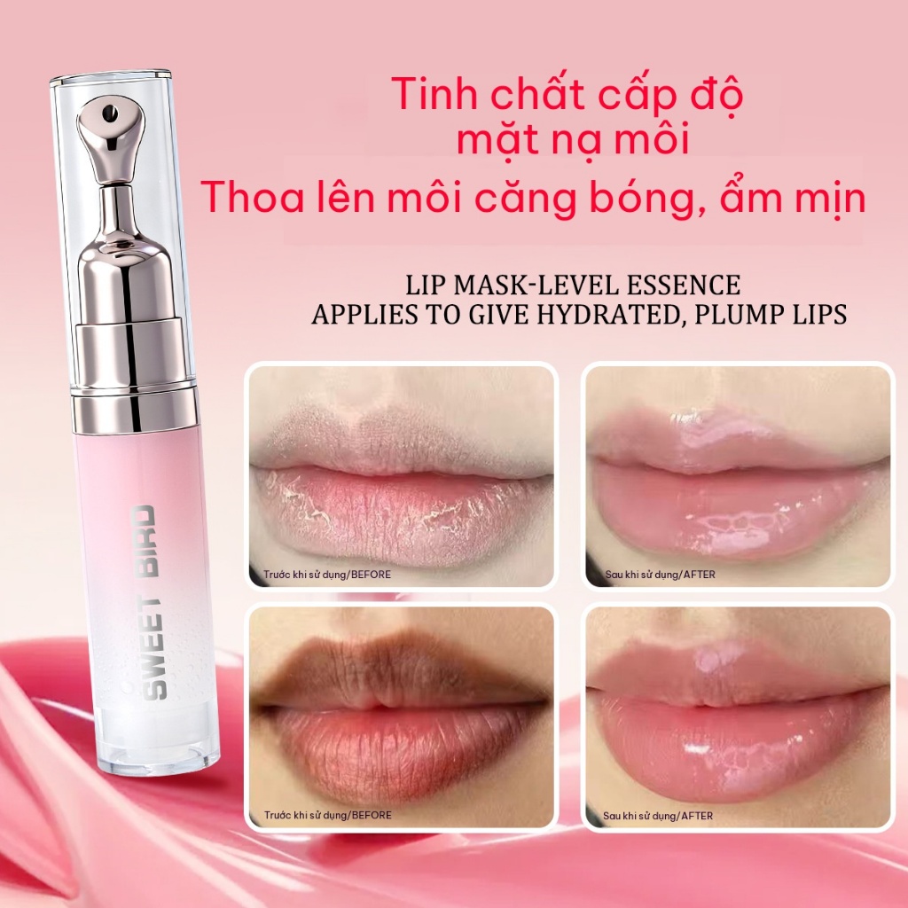 Sweet Bird - Tinh Chất Dưỡng Môi Son Bóng Gương Không Dính Ly, Làm Mờ Nếp Nhăn, Dưỡng Ẩm Cấp Ẩm