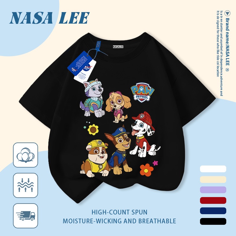 🦊 Giao hàng trong ngày 🐰 Áo thun trẻ em chủ đề vũ trụ cotton trắng thoáng khí in hình động vật thời trang, tay ngắn thoải mái cho bé 3-16 tuổi cả trai và gái.