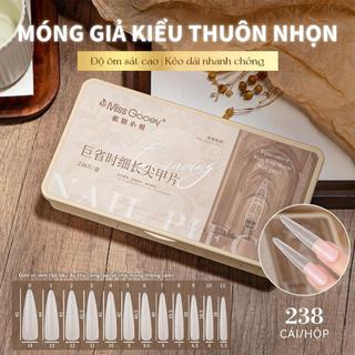 Miss Gooey Phiên bản nâng cấp Thẳng Hình bầu dục Móng tay Đeo Móng tay Không khắc Nông Nửa dính Định hình mở rộng Dịch vụ liền mạch