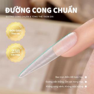 Miss Gooey Phiên bản nâng cấp Thẳng Hình bầu dục Móng tay Đeo Móng tay Không khắc Nông Nửa dính Định hình mở rộng Dịch vụ liền mạch
