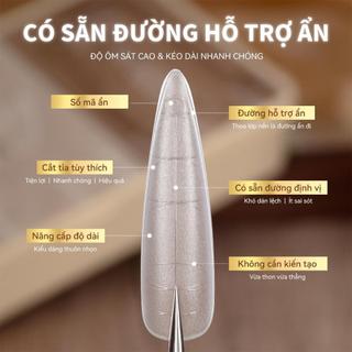 Miss Gooey Phiên bản nâng cấp Thẳng Hình bầu dục Móng tay Đeo Móng tay Không khắc Nông Nửa dính Định hình mở rộng Dịch vụ liền mạch