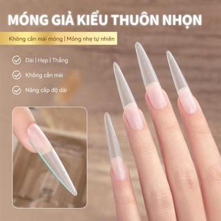 Miss Gooey Phiên bản nâng cấp Thẳng Hình bầu dục Móng tay Đeo Móng tay Không khắc Nông Nửa dính Định hình mở rộng Dịch vụ liền mạch