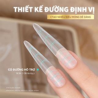 Miss Gooey Phiên bản nâng cấp Thẳng Hình bầu dục Móng tay Đeo Móng tay Không khắc Nông Nửa dính Định hình mở rộng Dịch vụ liền mạch