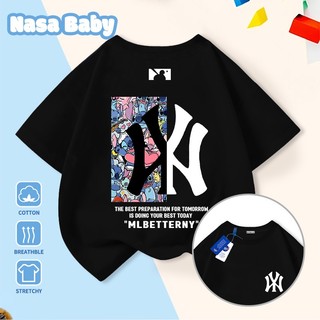Áo thun in hình NASA tay ngắn, thời trang cho nam nữ trẻ em, chất liệu cotton, giao hàng trong 24 giờ.