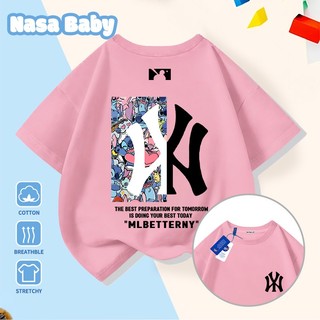 Áo thun in hình NASA tay ngắn, thời trang cho nam nữ trẻ em, chất liệu cotton, giao hàng trong 24 giờ.