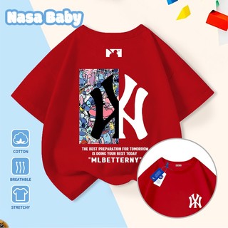 Áo thun in hình NASA tay ngắn, thời trang cho nam nữ trẻ em, chất liệu cotton, giao hàng trong 24 giờ.