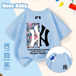 Áo thun in hình NASA tay ngắn, thời trang cho nam nữ trẻ em, chất liệu cotton, giao hàng trong 24 giờ.