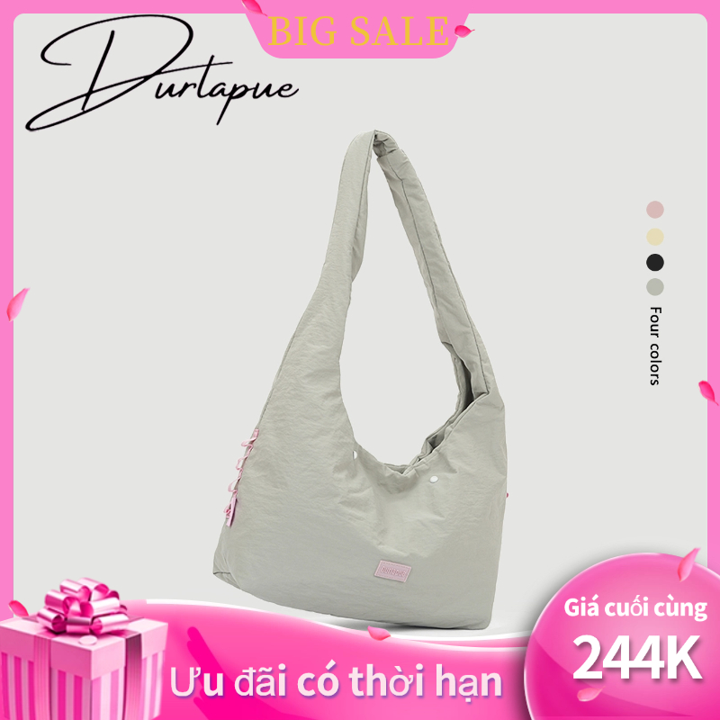 Túi Tote màu trơn DURLAPUE | Túi đeo vai / túi xách lười xốp mềm mại và mịn màng