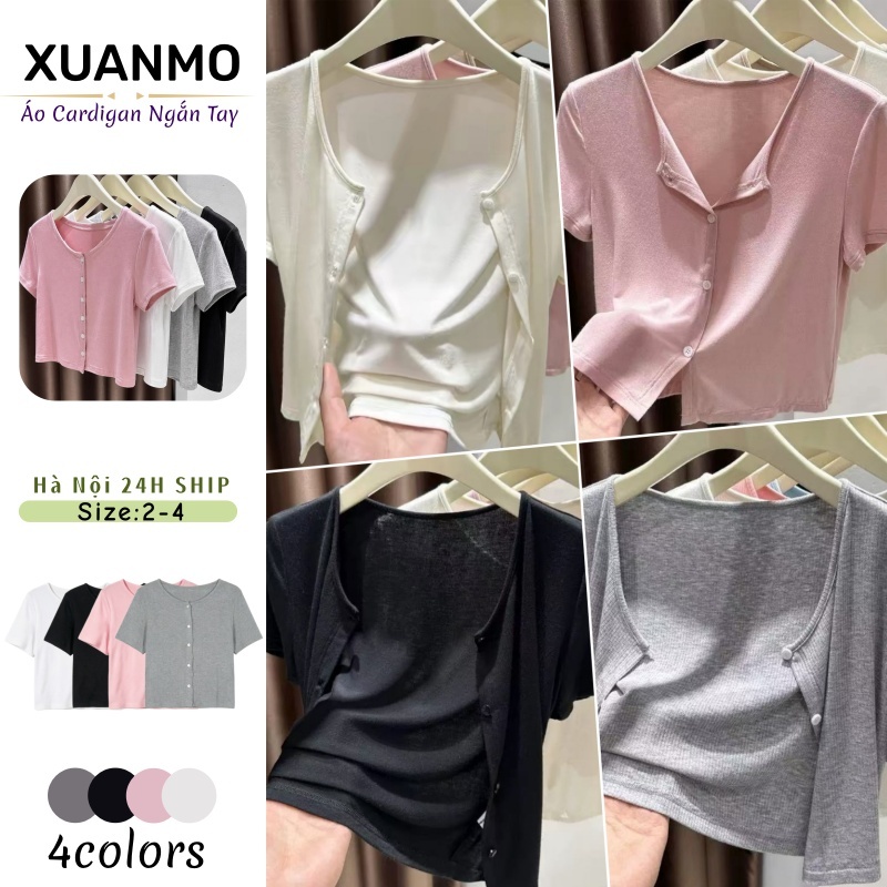 Áo khoác choàng tay ngắn chống nắng và cardigan nhẹ dành cho nữ mùa hè