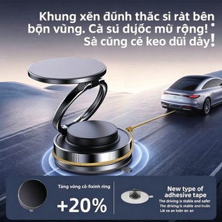 Giá đỡ điện thoại ô tô từ tính có hút chân không 360° Xoay được Hút chân không mạnh mẽ Giá đỡ có thể gập lại từ tính Giá đỡ điện thoại trên ô tô có thể thu vào