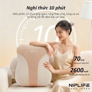 Máy mát xa lưng NIPLLIFE Máy mát xa lưng đa chức năng Máy mát xa gối xe điện không dây