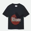 Unisex Quá Khổ RH Phong Cách Vintage Sun & Eagle Logo In Than Màu Xám Áo Thun Tay Ngắn