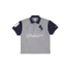 Unisex High Street Chặn Màu Warhorse Thêu Logo Polo Tay Ngắn