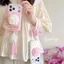 Sáng Tạo Chấm Bi Hoa Hồng Chân Đế iPhone17 Apple 16 Thích Hợp Cho 14 15Promax Vỏ Điện Thoại Chống Sốc