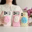 Sáng Tạo Chấm Bi Hoa Hồng Chân Đế iPhone17 Apple 16 Thích Hợp Cho 14 15Promax Vỏ Điện Thoại Chống Sốc
