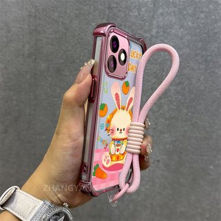 Ốp Lưng Cho Honor X5C X5C Plus X5B X5B Plus Vỏ Điện Thoại Silicon Trong Suốt Cao Cấp Thẩm Mỹ Hoa Văn Thỏ Dễ Thương Miễn Phí Tinh Tế Treo Dây