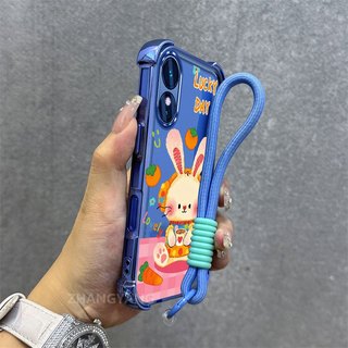 Ốp Lưng Cho OPPO A58 4G A78 4G Ốp Điện Thoại Trong Suốt Silicon Cao Cấp Thẩm Mỹ Họa Tiết Thỏ Dễ Thương Miễn Phí Tinh Tế Treo Dây