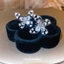 Bướm kẹp bông tai cz zircon mạ bạc, phong cách Hàn Quốc