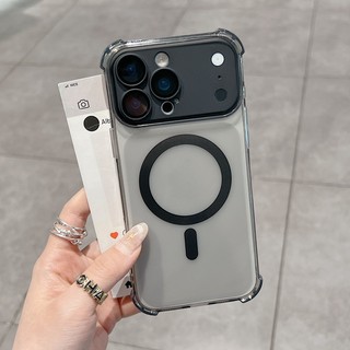 Sáng tạo mở lớn 2 trong 1 với vỏ điện thoại màu tím màng ống kính tích hợp phù hợp cho iPhone 11 12 13 14 15 16 17 Pro Max mờ trong suốt chống rơi vỏ mềm