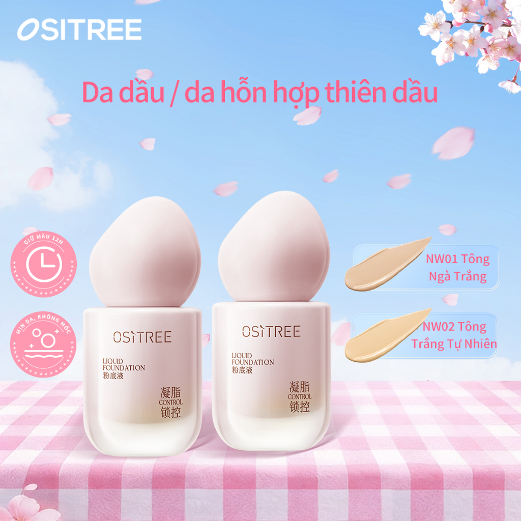 Kem nền lỏng Kiểm soát dầu dưỡng ẩm Kem nền chiết xuất tự nhiên