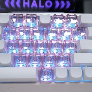 MAO Rainbow Heart Keycaps 21 phím Chất liệu PC Keycap trong suốt