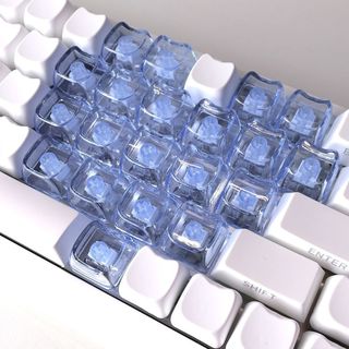 MAO Rainbow Heart Keycaps 21 phím Chất liệu PC Keycap trong suốt