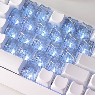 MAO Rainbow Heart Keycaps 21 phím Chất liệu PC Keycap trong suốt