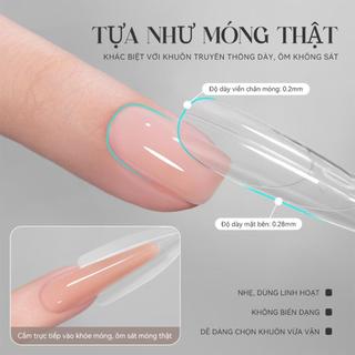 Miss Gooey Khuôn Móng Bánh Sandwich Chuyên Nghiệp Kéo Dài Móng Nhanh Không Cần Giấy Nền Dùng Cho Tiệm Nail Kết Hợp Với Builder Gel & Crystal Gel