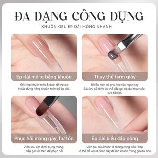 Miss Gooey Khuôn Móng Bánh Sandwich Chuyên Nghiệp Kéo Dài Móng Nhanh Không Cần Giấy Nền Dùng Cho Tiệm Nail Kết Hợp Với Builder Gel & Crystal Gel