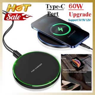 Bộ sạc không dây 60W cho điện thoại 17 16 15 X Pro Max Bộ sạc nhanh cảm ứng Dock Station cho Android IOS