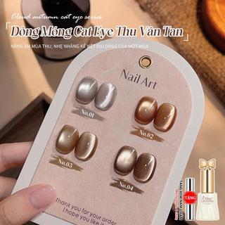 Sơn Gel Mắt Mèo Miss Gooey Ash Cloud, Trắng Sứ Thủy Tinh - Sơn Gel Chuyên Dụng Cho Tiệm Làm Móng, Bộ Sưu Tập Xuân Hè