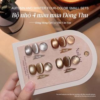 Sơn Gel Mắt Mèo Miss Gooey Ash Cloud, Trắng Sứ Thủy Tinh - Sơn Gel Chuyên Dụng Cho Tiệm Làm Móng, Bộ Sưu Tập Xuân Hè