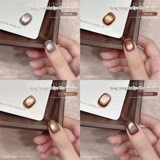 Sơn Gel Mắt Mèo Miss Gooey Ash Cloud, Trắng Sứ Thủy Tinh - Sơn Gel Chuyên Dụng Cho Tiệm Làm Móng, Bộ Sưu Tập Xuân Hè
