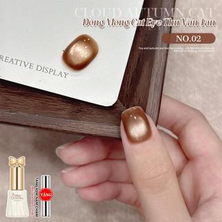 Sơn Gel Mắt Mèo Miss Gooey Ash Cloud, Trắng Sứ Thủy Tinh - Sơn Gel Chuyên Dụng Cho Tiệm Làm Móng, Bộ Sưu Tập Xuân Hè